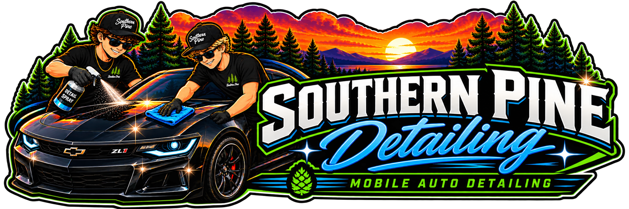 Southern Pine Detailing mobile auto detailing logo